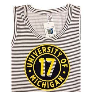 Venley University of Michigan Wolverines Striped Tank Top Size S